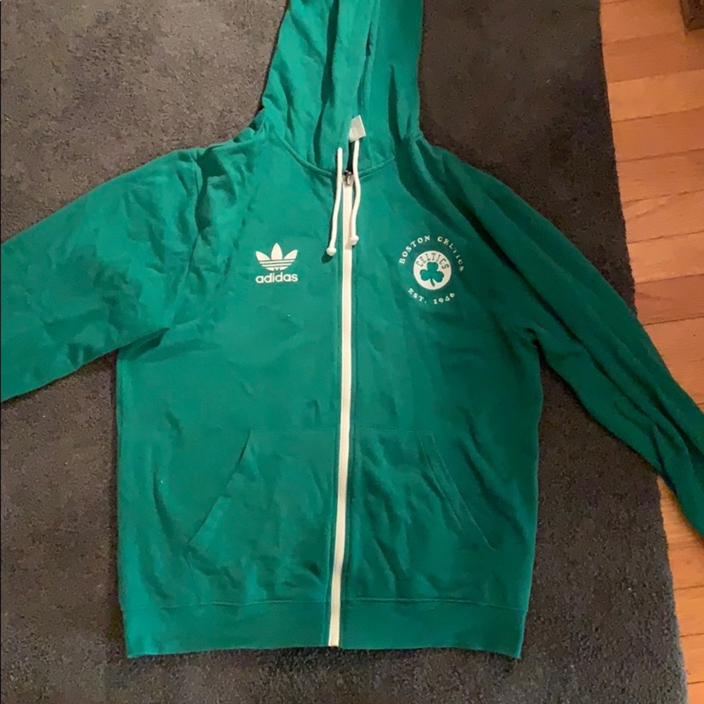 Adidas Boston Celtics zip up hoodie (Large)
